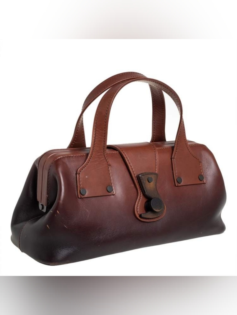 GUCCI DOCTOR BOSTON HANDBAG VINTAGE LEATHER